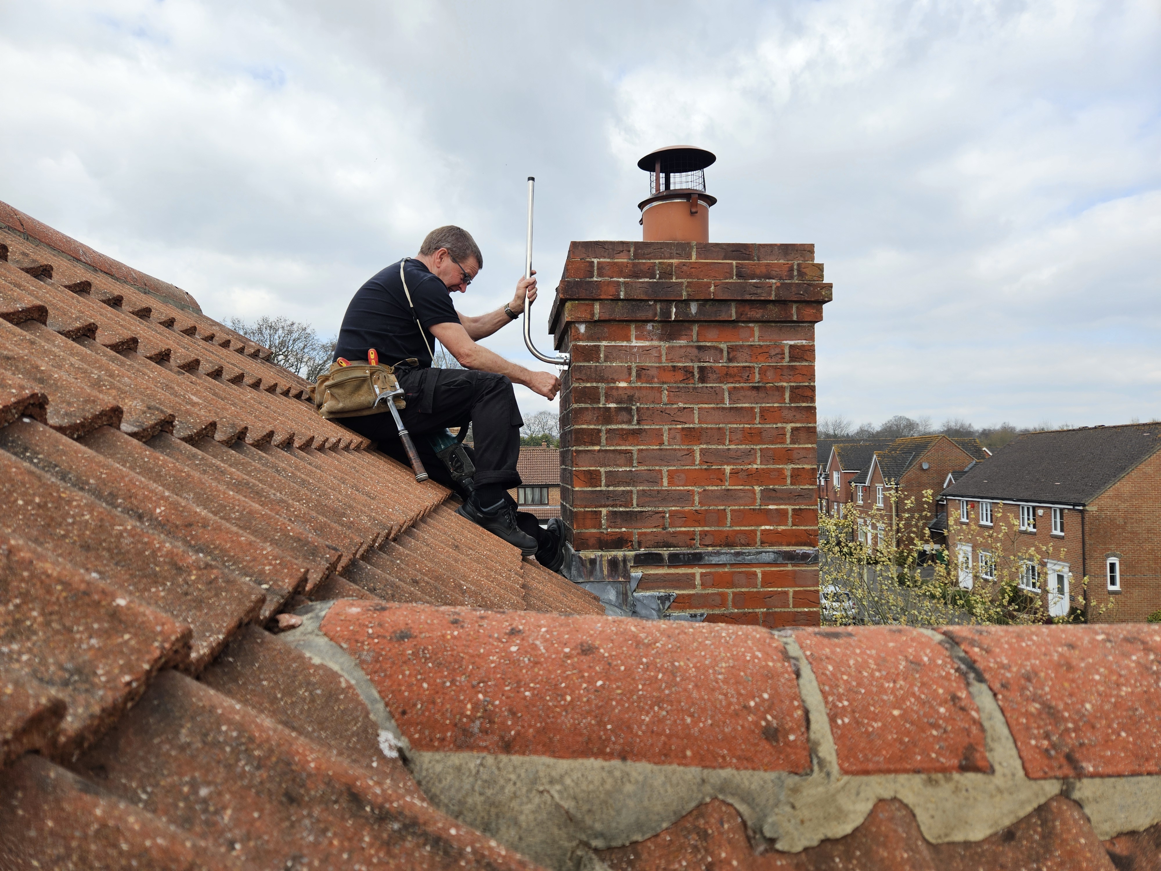 Tidy cable management on exterior wall